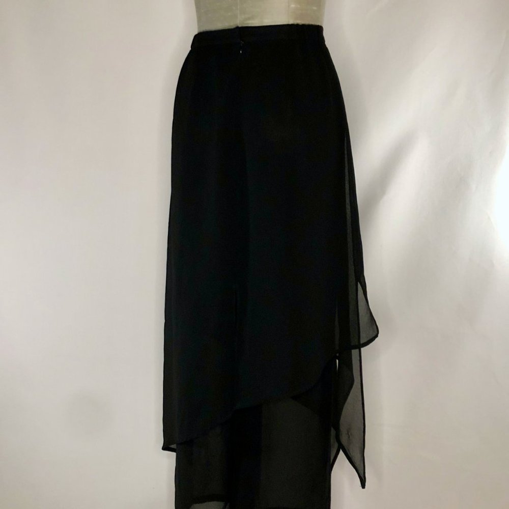 Metaphor Unique Semi Sheer Black Dress Pants - Picture 3 of 11